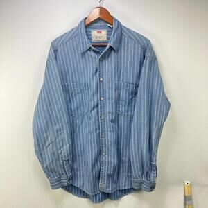 Vintage 90s Levis Button Up Long Sleeve Shirt Large